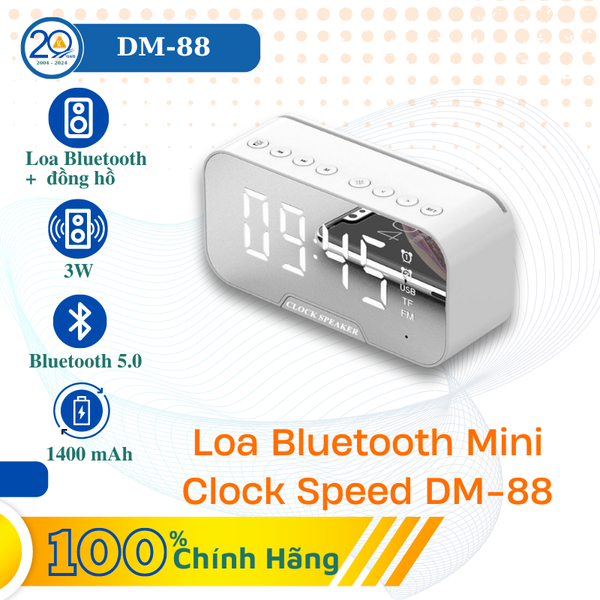 Loa Bluetooth Mini Kiêm Đồng Hồ Clock Speed DM-88