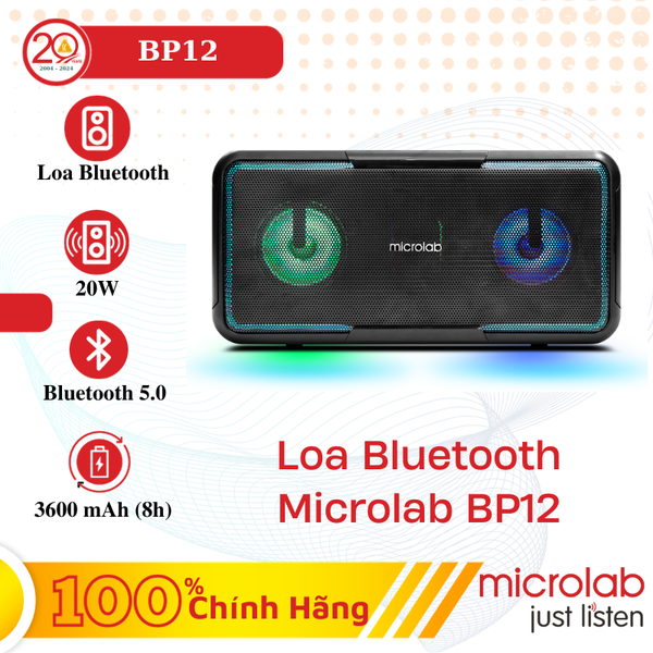 Loa Bluetooth Microlab BP12 (20W/ Bluetooth 5.0)