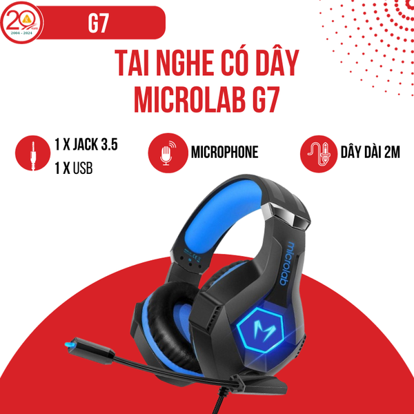 Tai Nghe Over-Ear Có Dây Microlab G7