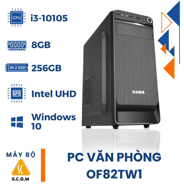 PC Văn Phòng SCOM OF82TW1 (i3 10105 | 8GB | S-256GB | Intel UHD | Win10)