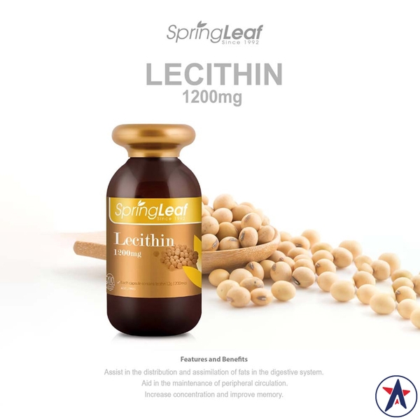 SpringLeaf Lecithin soybean sprouts 1200mg 200 tablets Australia Mart