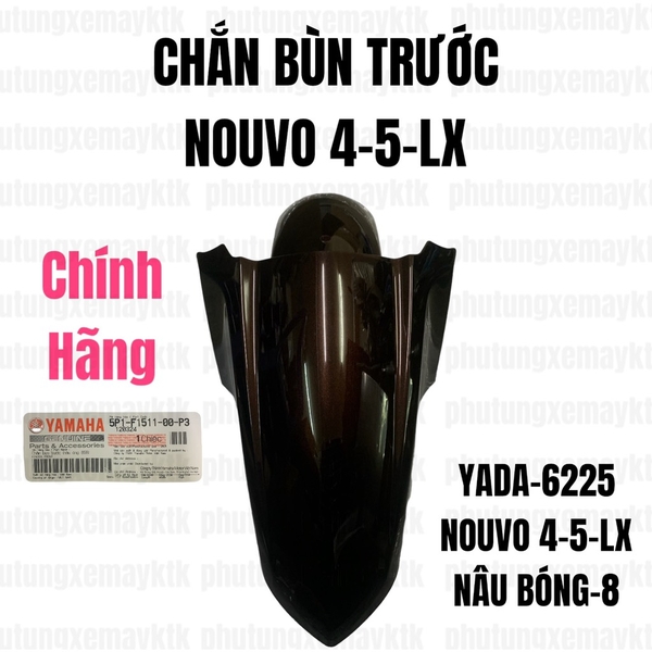 [Chính Hãng Yamaha]YADA-6225-Chắn bùn trước Nouvo 4-5-LX(Nâu bóng)-8 Phụ tùng phụ kiện xe máy