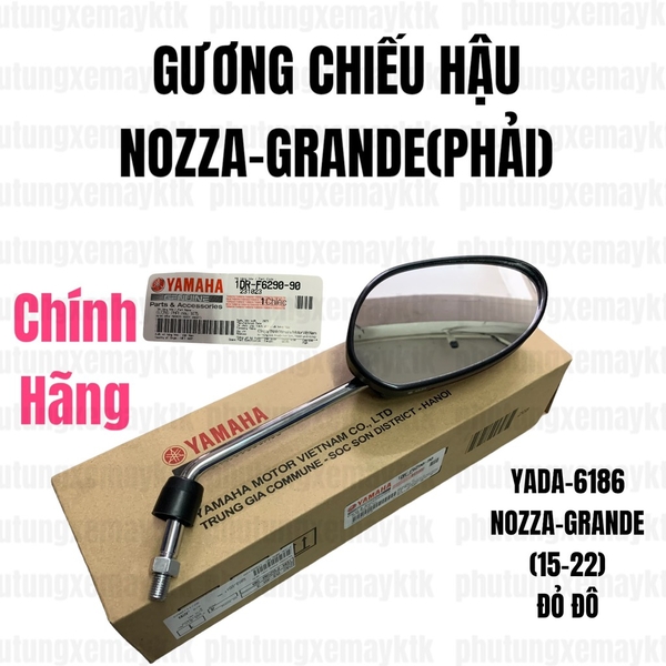 [Chính hãng Yamaha]YADA-6186-Nozza-Grande(15-22) Gương chiếu hậu(Phải đỏ đô) phụ tùng phụ kiện xe máy