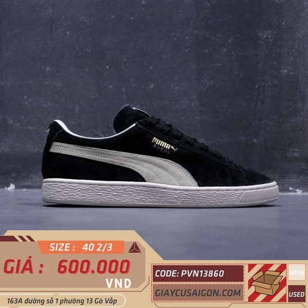 2hand Giày Puma Suede Classic Black White 352634-03 SIZE 40 2/3 pvn13860