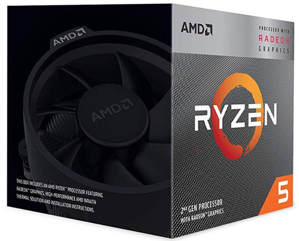 CPU AMD RYZEN 5 3400G (3.7GHz Up to 4.2GHz, AM4, 4 Cores 8 Threads) Box Chính Hãng