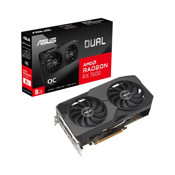 Card màn hình ASUS Dual Radeon RX 7600 OC Edition 8GB GDDR6 (DUAL-RX7600-O8G)