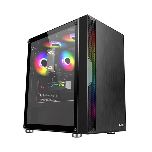 Vỏ Case MIK TM06 Gaming Black (Led trip RGB)