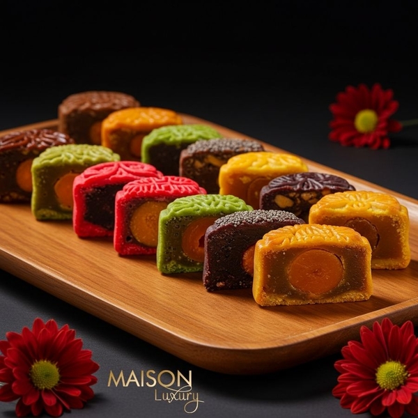 bánh trung thu hiện đại với các loại nhân vỏ khác nhau