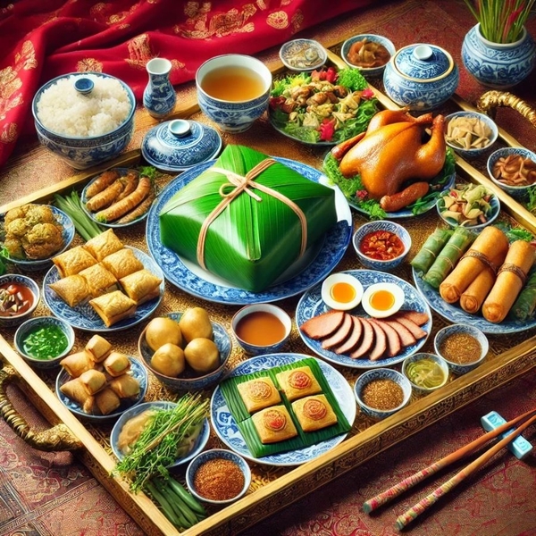 cách bày trí mâm cỗ ngày tết