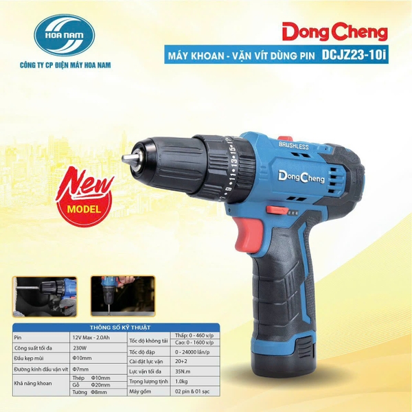 Máy khoan pin Dongcheng DCJZ23-10i (EK) (12V- 10mm )