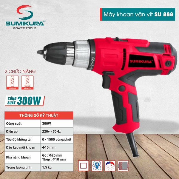 Máy khoan bắt vít Sumikura SU 888