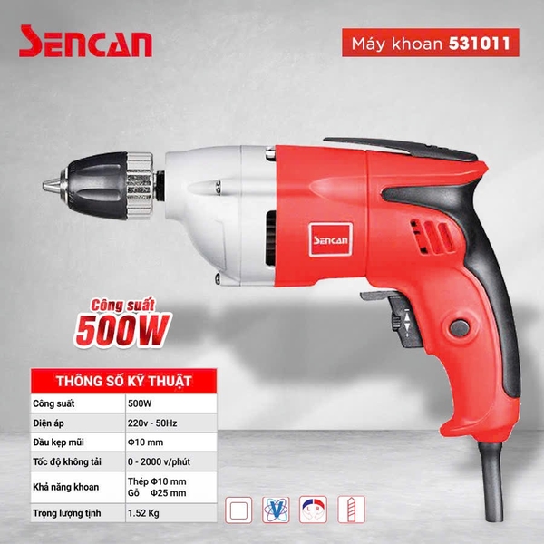 Máy khoan Sencan 531011 ( 10mm- 500W)