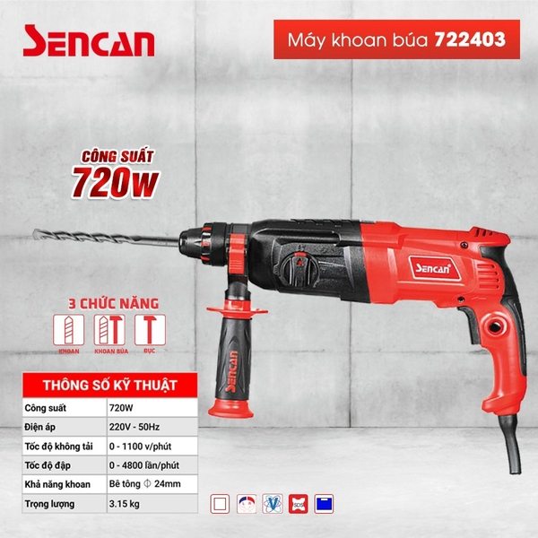 Máy khoan búa Semcam 722403