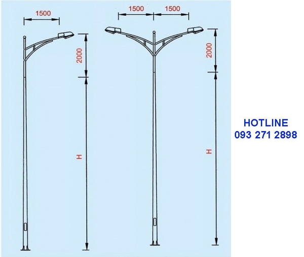 Cột đèn cao áp TK03