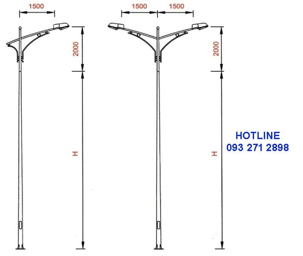 Cột đèn cao áp TK04