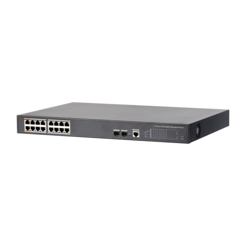 Switch PoE DAHUA DH-PFS4218-16GT-190 (16 PoE Gigabit, 2 uplink Gigabit hoặc 2 SFP, 190W)