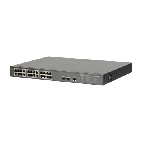 Switch PoE DAHUA DH-PFS4226-24GT-240 (24 PoE Gigabit, 2 uplink Gigabit hoặc 2 SFP, 240W)