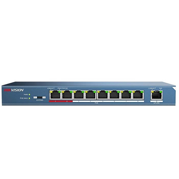 Switch PoE Hikvision DS-3E0109P-E(C) (8 PoE, 1 uplink, 100W)