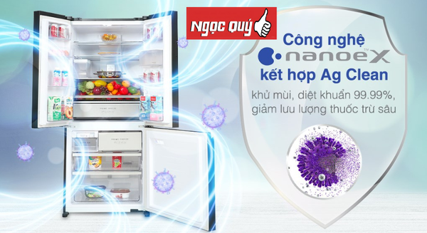 Tủ lạnh Panasonic Inverter 495 lít Multi Door PRIME+ Edition NR-CW530XMMV  mới 100% BH 2 năm