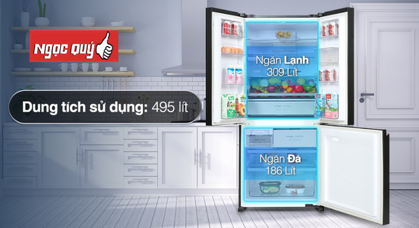 Tủ lạnh Panasonic Inverter 495 lít Multi Door PRIME+ Edition NR-CW530XMMV  mới 100% BH 2 năm