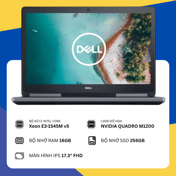 Dell Precision 7720 (Intel Xeon E3-1545M v5/16GB RAM/SSD 256GB