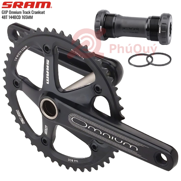 Dĩa Trục Rỗng SRAM OMNIUM GXP BCD144-48T-165mm Kèm BB