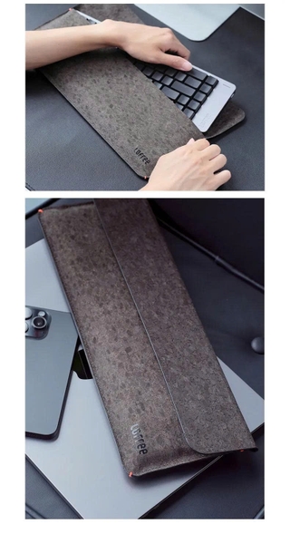 Túi đựng bàn phím Lofree Flow2 phiên bản 100 phím – Chất liệu da PU mềm cao cấp kết hợp vải giả da lộn, chống trầy xước, tiện lợi khi mang theo – Màu nâu trầm (Dark Brown)