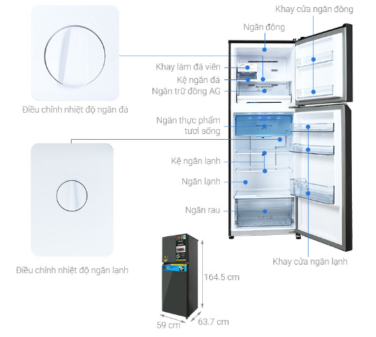 Tủ lạnh Panasonic Inverter 306 lít NR-TV341VGMV Chính Hãng Mới 100% Giá Rẻ