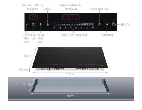 Bếp từ âm 2 vùng nấu Hafele HC-I2732A 536.61.726