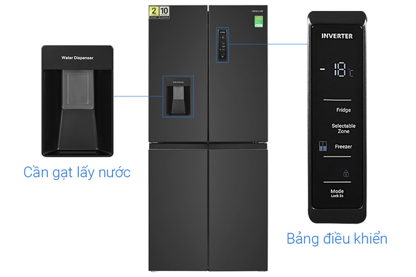 Tủ lạnh Hitachi Inverter 464 lít Multi Door HR4N7520DSWDXVN Chính hãng Mới 100%