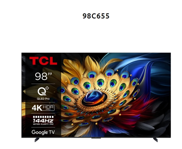 Google Tivi TCL QLED 4K 98 Inch 98C655 Mẫu 2024 Kho TCL Chính hãng Giá rẻ nhất