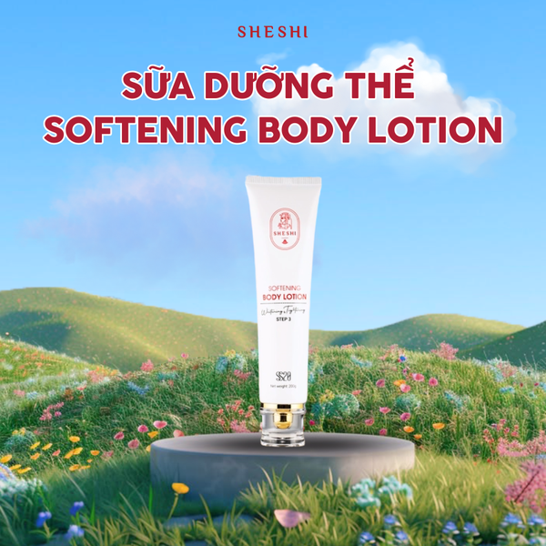 Sữa dưỡng thể Sheshi Softening Body Lotion giúp dưỡng trắng da, duy trì độ ẩm và chống lão hóa 200g