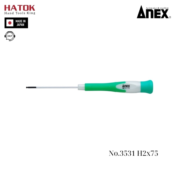 Tô vít lục giác mini Anex No.3531 H2x75 Nhật Bản