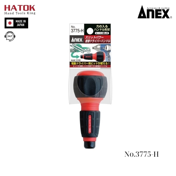 Chuôi tô vít cán tròn Anex No.3775-H Nhật Bản