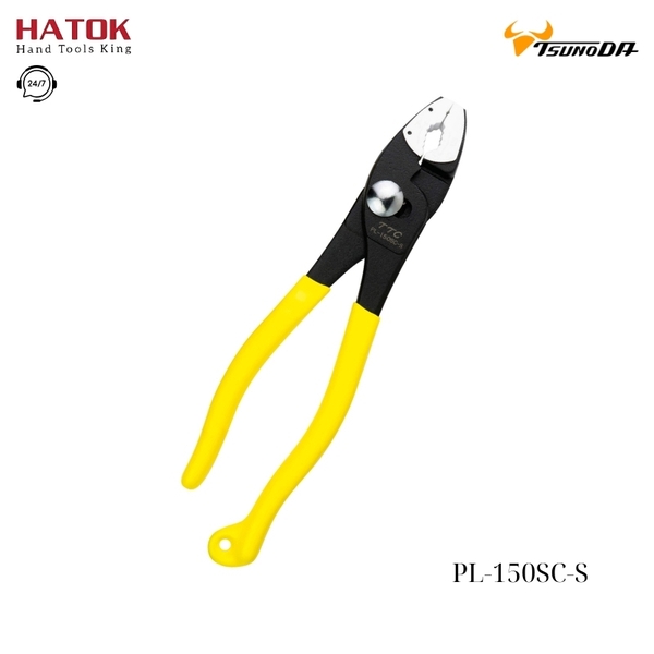 Kìm 2 lỗ hàm bọc nhựa Tsunnoda PL-150SC-S Nhật Bản