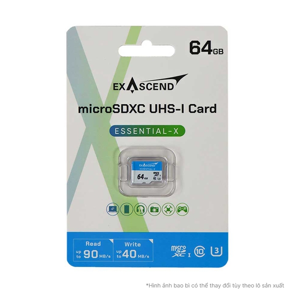 Thẻ nhớ microSDXC Exascend Essential-X  UHS-I U3 V10