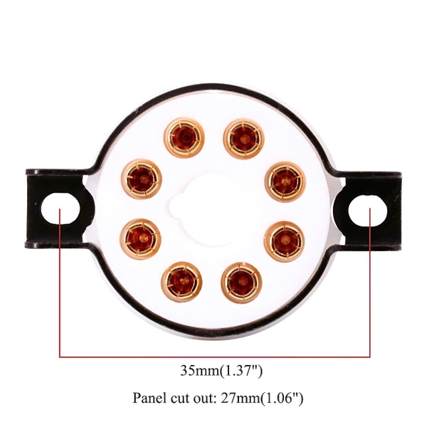 2pcs Vintage Tube 8pin Octal Bakelite Socket for KT88 EL34 6SN7 6CA7 6550 5U4G e