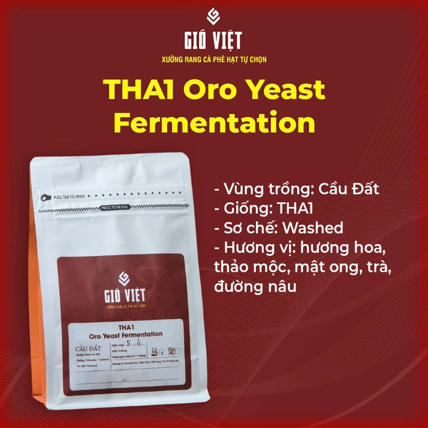 Cà Phê Gió Việt Arabica THA1 Cầu Đất Oro Yeast - Gói 250g