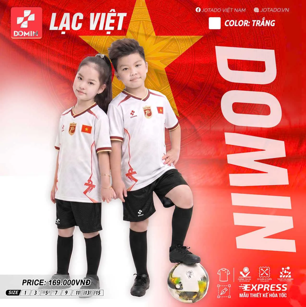 Bộ Quần Áo Bóng Đá Trẻ Em Lạc Việt Domin