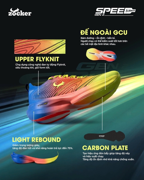 Giày Chạy Bộ Zocker Speed Light Gen 2