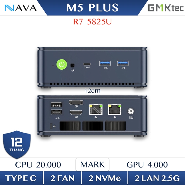 NucBox M5 AMD Ryzen 7 5825U - Win11 Pro - Máy tinh Mini PC GMKtec