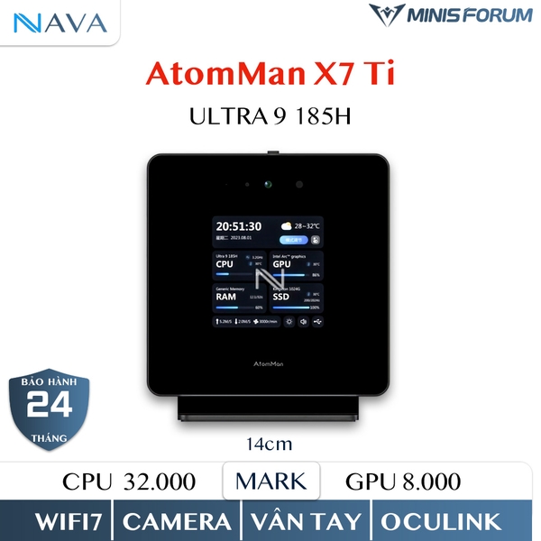 AtomMan X7 Ti Core Ultra 9 185H Intel Arc Mini PC MinisForum