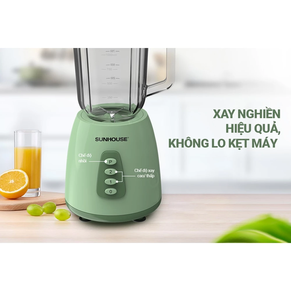 Máy xay sinh tố Sunhouse SHD5118 - Công suất 300W - 2 tốc độ, 1 chế độ nhồi - Bảo hành 12 tháng