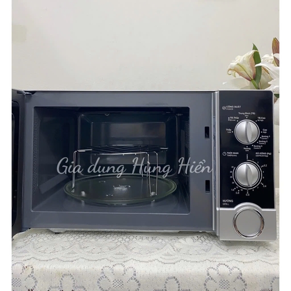 Lò vi sóng có nướng Sharp R-G302VN-S - Dung tích 23 lít - Công suất 1800W - Hàng chính hãng bảo hành 12 tháng