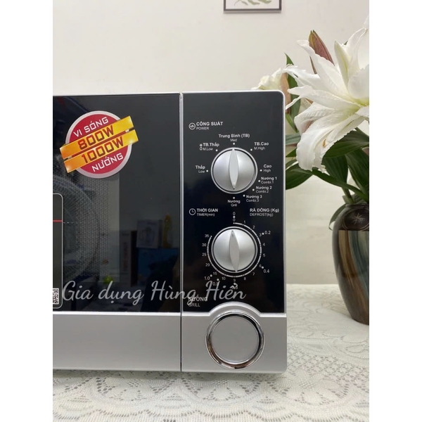 Lò vi sóng có nướng Sharp R-G302VN-S - Dung tích 23 lít - Công suất 1800W - Hàng chính hãng bảo hành 12 tháng