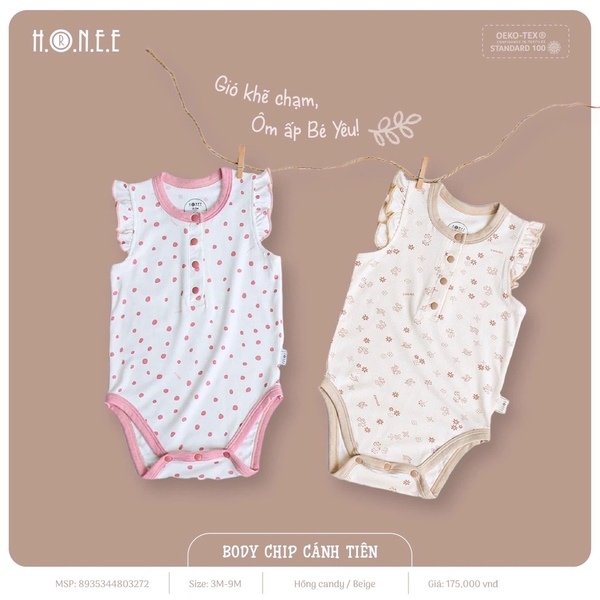 Body chip cánh tiên cộc H.nee (hồng, nâu)