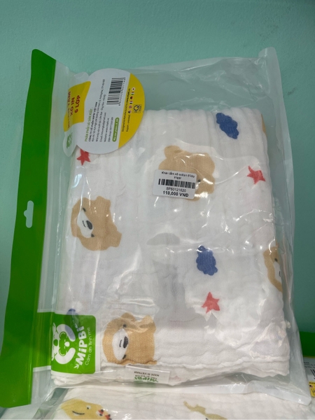 Khăn tắm xô cotton 6 lớp Mippi