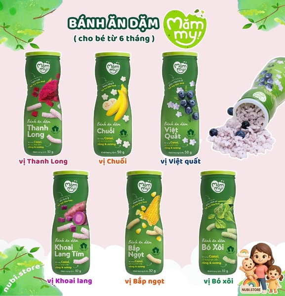 Bánh ăn dặm măm my hũ 32g