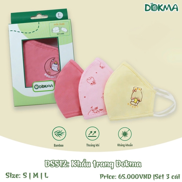 Khẩu trang vải Dokma (hộp 3 chiếc)