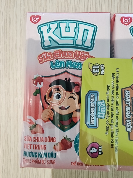 Sữa KUN SCU lên men hương kem dâu 110ml